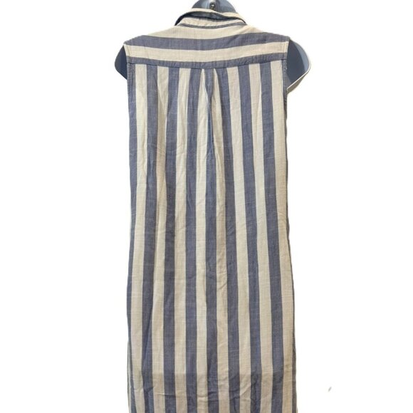 Hope & Harlow Sleeveless Striped Button-Down Shirt Dress 8 - Picture 5 of 8